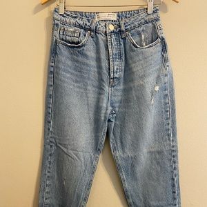 Stradivarius Light Wash Mom Jeans